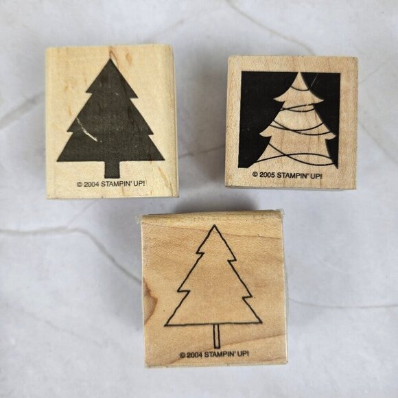 Stampin Up! 2004-2007 Assorted Christmas Stamps Set of 19 Total Holiday Crafts - Picture 6 of 12